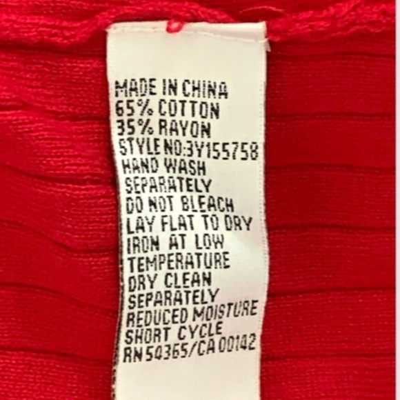 Nygard Collection  Sweater Dress Knit Ruffle Button Front Sz 6-8 #232E - Picture 6 of 7